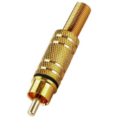 MONACOR T-707G/SW, разъем RCA, желтый металл, пружина, черный маркер