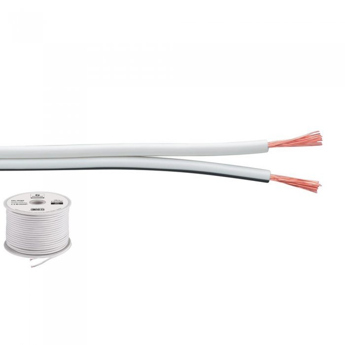 Stage Line SPC-70/WS, кабель акустический 2х0,75, диаметр 2.4 мм, для систем трансляции, белый