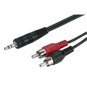 MONACOR ACA-1735, кабель готовый Jack 3,5/2xRCA, 2м