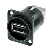 NEUTRIK NAUSB-W-B, разъем USB, панельный, металл, черный