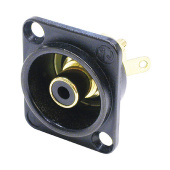 NEUTRIK NF2D-B-0, разъем RCA, панельный, металл, черный
