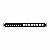 Stage Line RCP-8715U, рэковая панель 1U, 8х6,3 мм Jack+8xXLR P-series