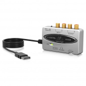 Behringer UCA202, аудиоинтерфейс USB, 16 бит/48 кГц, 2входа, 2 выхода, SPDIF