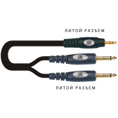 PS-SOUND G-019-2, кабель готовый Jack 3.5/2xJack, 2м