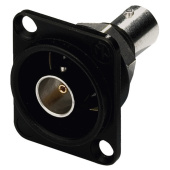 NEUTRIK NBB75DFIB, разъем BNC, панельный, металл, черный