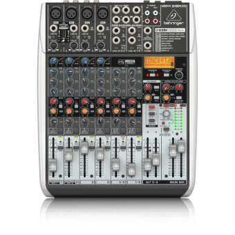 BEHRINGER QX1204USB, пассивный микшерный пульт, 4 мик/моно, 2 стерео, 2 AUX, блок эффектов, USB