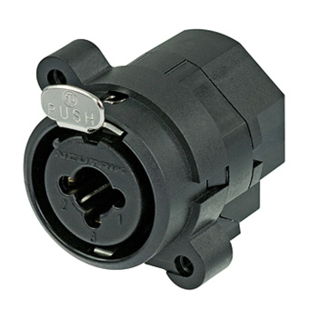 NEUTRIK NCJ6FI-S, разъем комбинированный XLR-3(f)/Jack6,3, панельный, пластик, черный