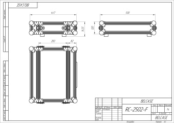 BELCASE RС-2502-F, 447x530x120мм, кейс рэковый приборный, рабочая глубина 25см, 2U, Black Edition