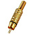 MONACOR T-707G/SW, разъем RCA, желтый металл, пружина, черный маркер