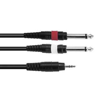 OMNITRONIC ADAPTER CABLE, кабель готовый Jack 3,5/2xJack, 3м