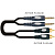 PS-SOUND G-014-1, кабель готовый 2xJack/2xRCA, 1м