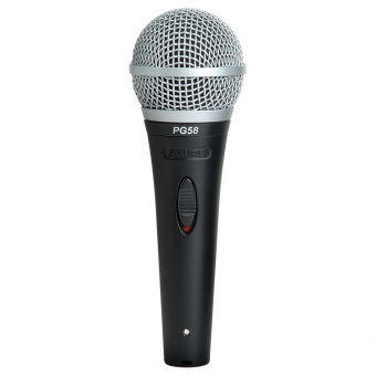 Shure PGА58A кардиоидный вокальный микрофон c выключателем, с кабелем XLR -XLR