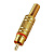 MONACOR T-707G/RT, разъем RCA, желтый металл, пружина, красный маркер