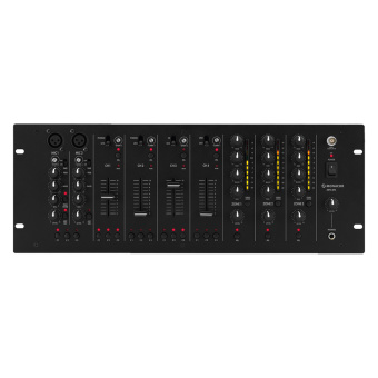 MONACOR MPX-4PA, 3-х зонный микшер, 2 микр. входа, 4 стерео, 3 зоны, 3-х EQ на каждую зону, ползунки