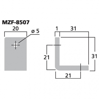Stage Line MZF-8507, уголок плоский для сборки акустических систем