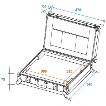 Roadinger Laptop case LC-17, туровый кейс для ноутбука 17", 420x280x35 мм, 3 кг