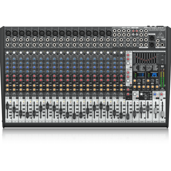 BEHRINGER SX2442FX, пассивный микшерный пульт, 16 мик/моно, 4 стерео, 4 AUX, 4 подгруппы, блок эффектов