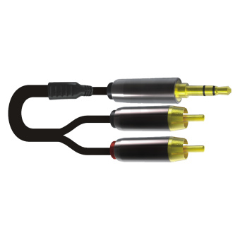 PS-SOUND Y-303-1,5, кабель готовый Jack 3.5 /2xRCA, 1,5м