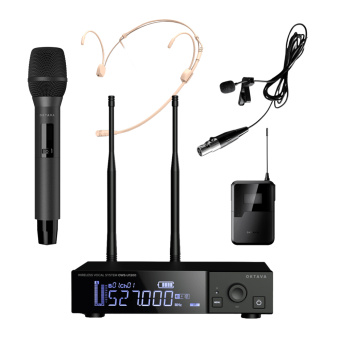 ОКТАВА OWS-U1200HD01L02, радиосистема с ручным и поясным передатчиками, головным и петличным микрофонами, UHF