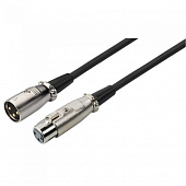 Monacor MEC-1500/SW, кабель готовый XLR -"папа" на XLR - "мама", 15м, черный