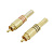 OMNITRONIC RCA PLUG, разъем RCA, желтый металл, пружина, цветной маркер, пара