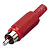 MONACOR T-704P/RT, разъем RCA, пластик, красный
