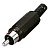 MONACOR T-704P/SW, разъем RCA, пластик, черный