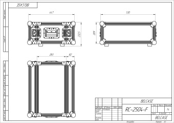 BELCASE RС-2504-F, 447x530x209мм, кейс рэковый приборный, рабочая глубина 25см, 4U, Black Edition