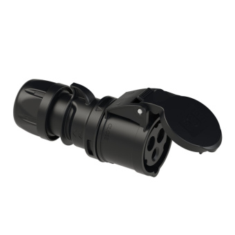 PCE 213-6x, розетка кабельная, 16А/230V/1P+N+E/IP44, черная