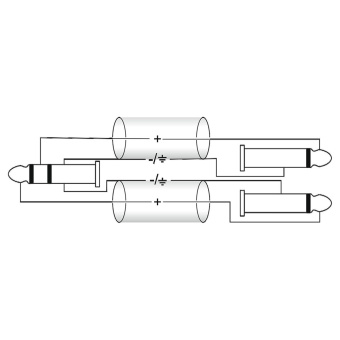OMNITRONIC ADAPTER CABLE, кабель готовый Jack 3,5/2xJack, 3м