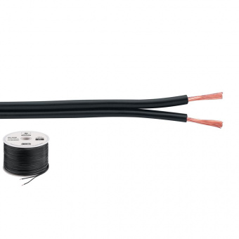 Stage Line SPC-70/SW, кабель акустический 2х0,75, диаметр 2.4 мм, для систем трансляции, черн.