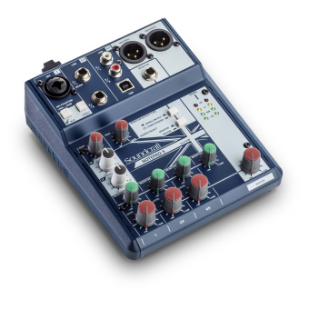 SOUNDCRAFT NOTEPAD-5, пассивный микшерный пульт, 1 мик/моно/инстр., 2 стерео, USB